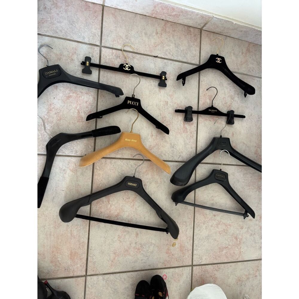 Chanel Balmain Pucci Mui mui canali dolce & gabbana dress pants hangers storage